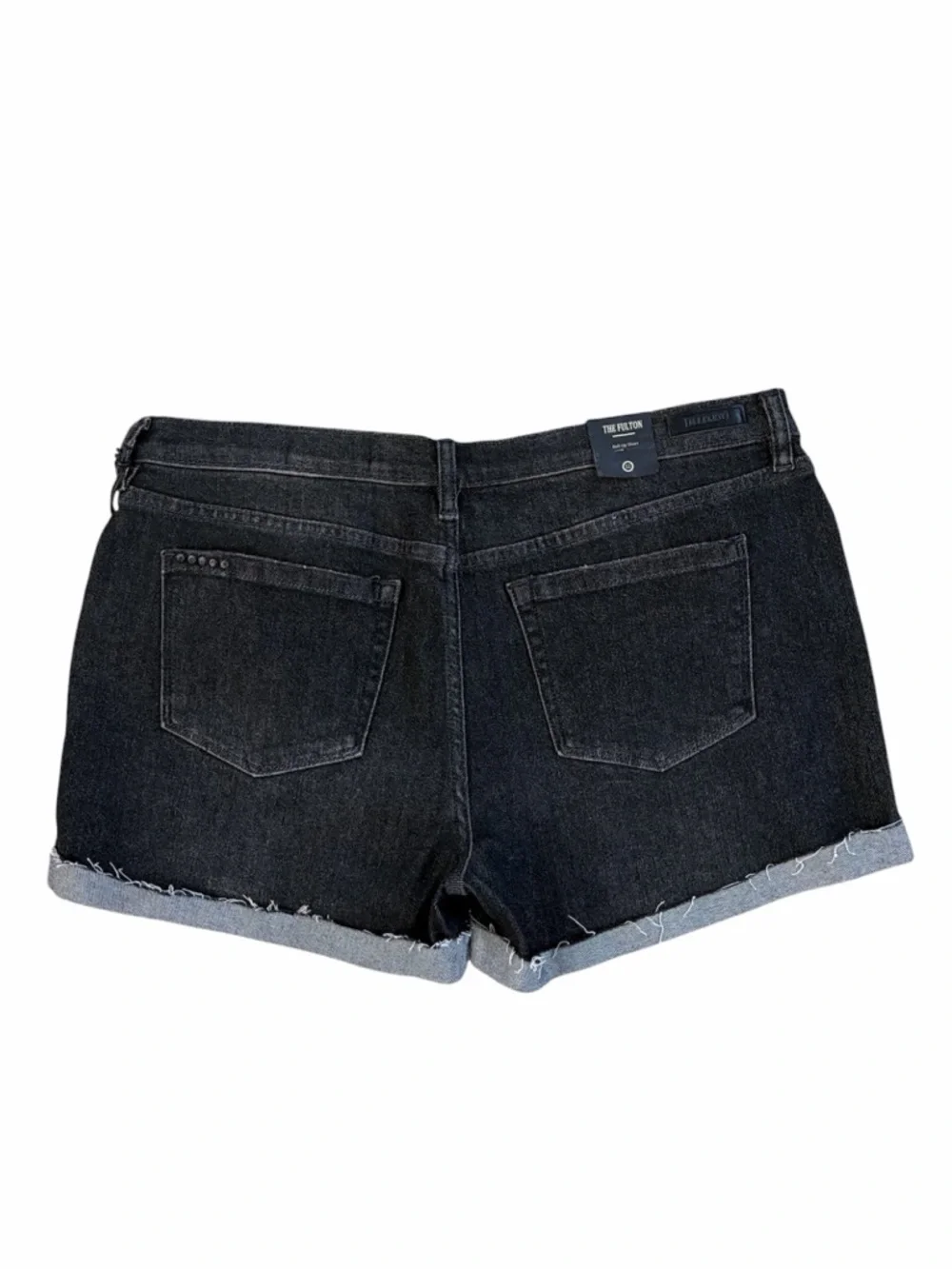 BLANK NYC The Fulton Roll Up‎ Black Distressed Jean Shorts Size 32 NEW